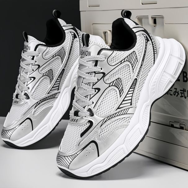 Tênis casual masculino de grife com plataforma LED cinza claro azul couro sintético preto tênis de nylon estampado para homens 3 3.0 tênis PTRP_voghion.com