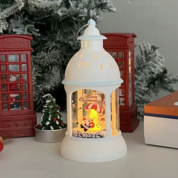 Lampada decorativa a sospensione a LED con luce notturna, decorazione da tavolo per dessert, lampada a sospensione a forma di castello, lampada a vento piatta_voghion.com