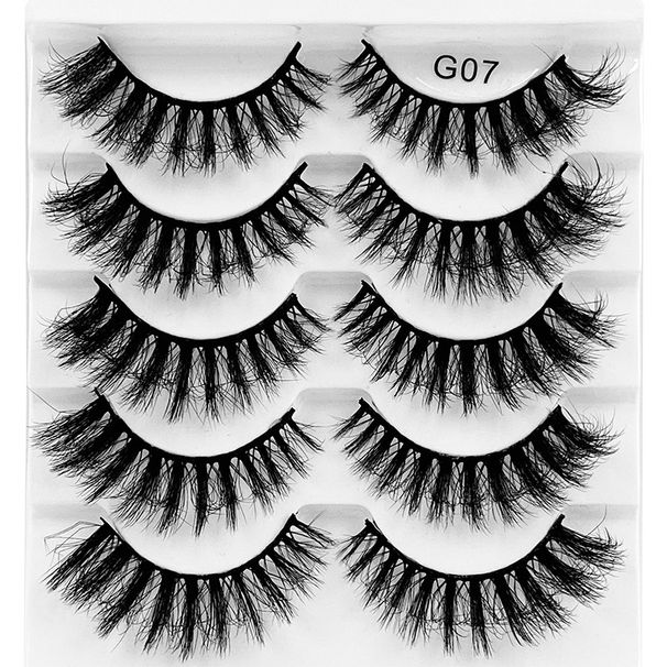 False Eyelashes Eyelashes Hit 5 Pairs Of Fried Hair Messy Thick Hard Stem False Eyelashes Natural Multi Layer Cross Mink Hair_voghion.com