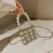 Borsa a tracolla quadrata mini da donna, casual, fatta a mano, con perle, alla moda, estiva, da spiaggia_voghion.com
