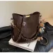 Women's Vintage Niche Design Bag2025new Advanced Texture Versatile Messenger Popular Portable Bucket Bag_voghion.com