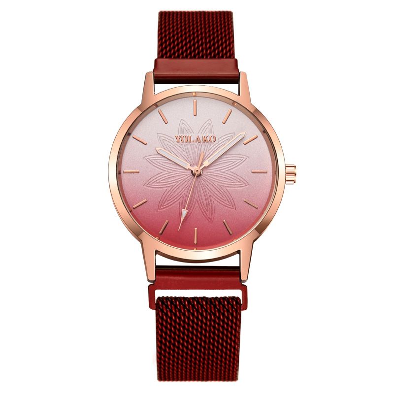 fashion gradient printing ladies watch women's watch ferromagnetic quartz watch magnet wrist watch_voghion.com