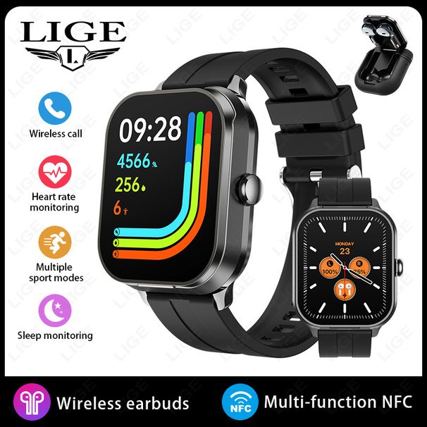 Smart Watch With Heart Rate & Blood Pressure Monitor, Bluetooth Calling, Fiess Tracker For IOS/Android, IP68 Waterproof,_voghion.com