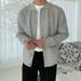 Turn-down Collar Knitted For Men, Spring And Autumn New Casual Versatile Loose American Style Trendy Cardigan Long_voghion.com