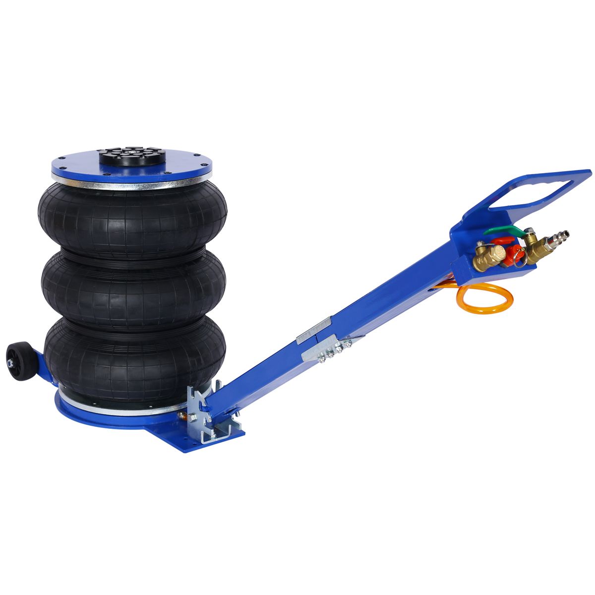 5T Triple Bag Air Jack ,Pneumatic Jack 3 Bag ,lifting 16in Capacity 5T 11000lbs,easy-collapsing Terrain,Blue Color_voghion.com