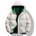 Men’s Winter Puffer Jacket –Trendy Oversized Hooded Coat With Thick Polyester Fill (Unisex Design, Zipper Closure, Water-Resistant For Cold Weather)_voghion.com