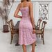 Damen 2025 Sommer Sexy Strap Floral Split Kleid_voghion.com