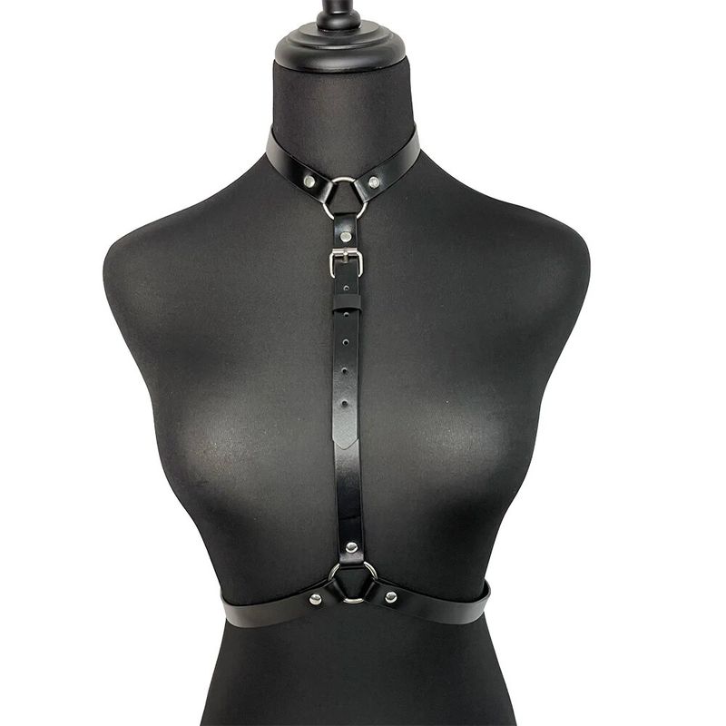 Sexy Chest Harness Leather Lingerie Erotic Body Harness Women Mature Suspenders Garter Belt Bdsm Harness Fetish Underwear Bondag_voghion.com