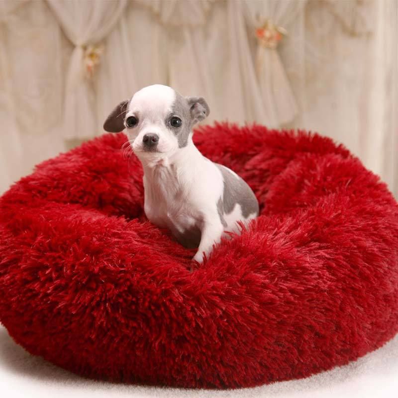 Plush Warm Round Cat Winter Thickened Bed Dog Mat Pet Supplies_voghion.com