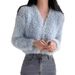Women's V-Neck Short Cardigan Sweater Lightweight Long Sleeve Open Front Casual Knitwear For Spring & Fall_voghion.com