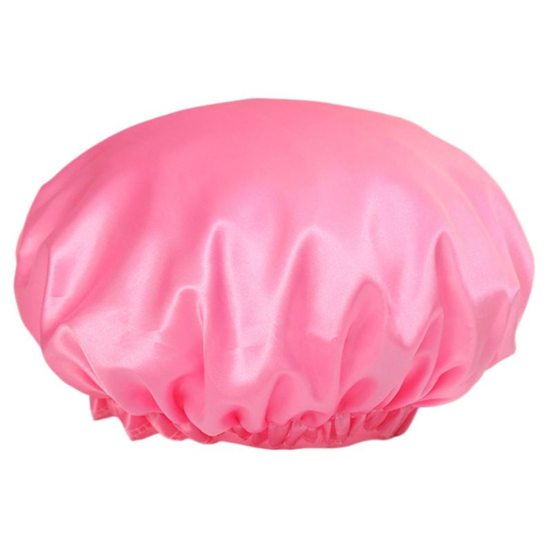 Reusable Shower Cap For Women - Double-Layer Waterproof Hair Protector (Extra Coverage Design Perfect For Bathing Washing Hair & Spa)​_voghion.com