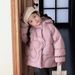 Winter Girls' Puffer Coat – 90% White Duck Down Jacket, Hooded Mid-Length Style, A-Class Safety (80-130cm, Soft-Touch Shell, Under 100g Fill)_voghion.com