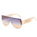 Gafas de sol unisex de una pieza Gafas de sol de una pieza de tendencia con personalidad y montura grande Gafas de sol de pasarela_voghion.com