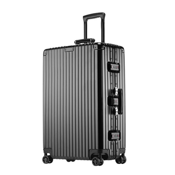 Robuster Koffer mit Aluminiumrahmen und 360°-Rollen – 20 Zoll Handgepäck und 24/26/29 Zoll Check-in-Gepäck – Leichte Reisetasche aus ABS+PC für Damen und Herren_voghion.com