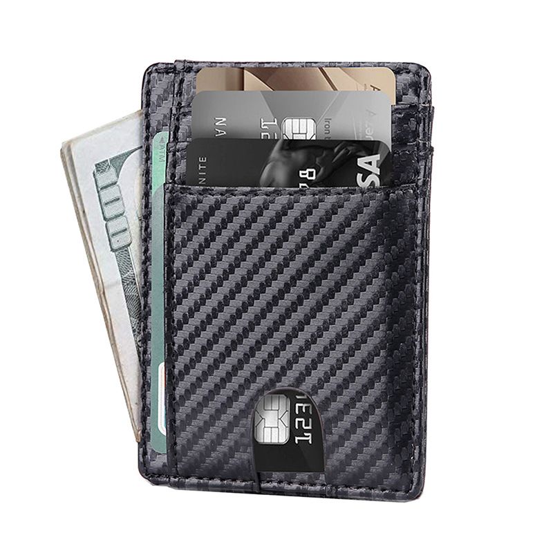 Sacs pour hommes, porte-cartes RFID, porte-cartes antimagnétique, portefeuille pour hommes, porte-cartes, protection pour cartes bancaires, porte-cartes d'identité, porte-cartes de crédit, fentes pour cartes multiples_voghion.com
