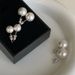 Korean Fever Same Style Silver Genuine Round Strong Light Elegant Shijia Crystal Large Pearl Earrings_voghion.com