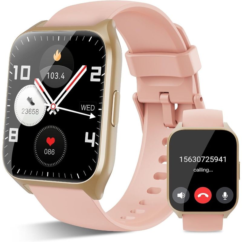 Smart Watch For Men Women Answer Make Calls 1.85 HD Touch Screen Fitness Watch With Sleep Heart Rate Monitor 112 Sports Modes I_voghion.com