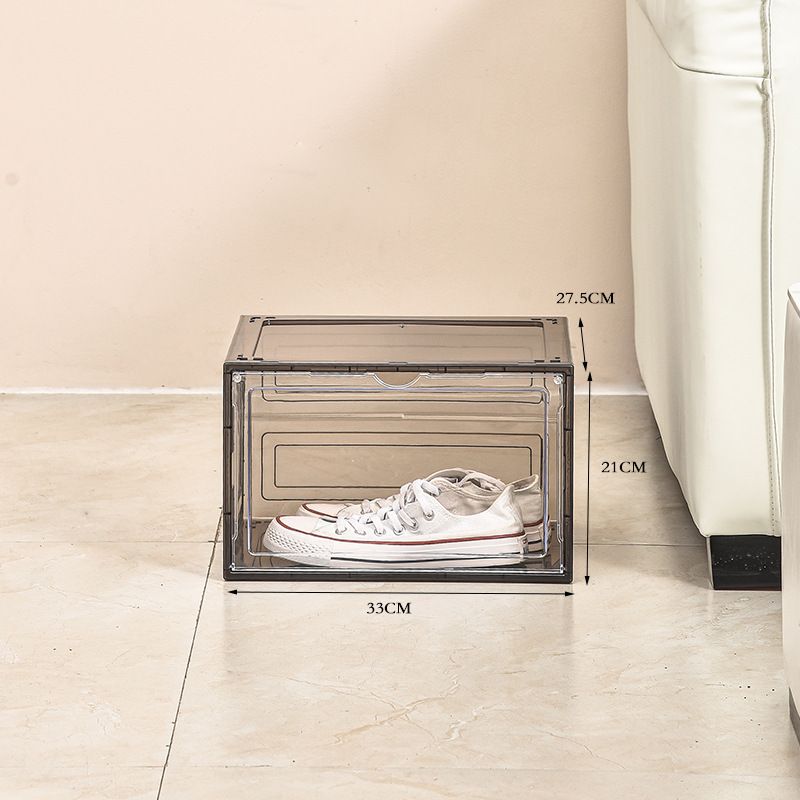 Shoe Box Hard Box Fully Transparent Magnetic Side Opening Storage Acrylic Bag Hand Made Storage Box Thickened Large Shoe Cabinet_voghion.com