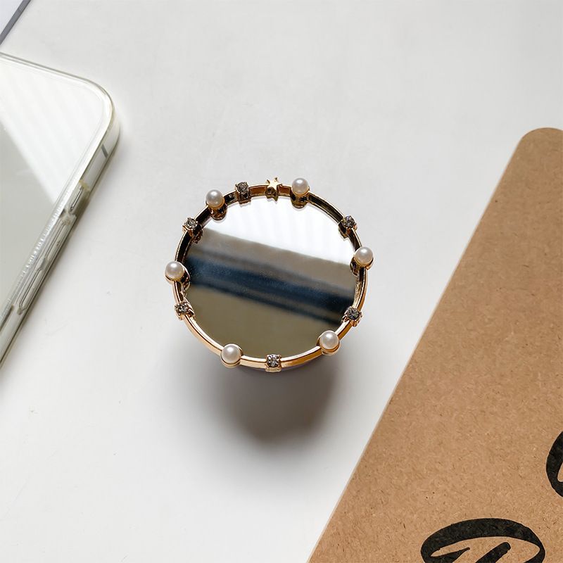 Mobile Phone Airbag, Korean Instagram Pearl Ring Sticker, Rhinestone Lazy Air Cushion, Makeup Mirror Back Sticker_voghion.com