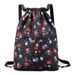 Women's Print, Lightweight Drawstring, Foldable Storage Sports Gym Bag,_voghion.com