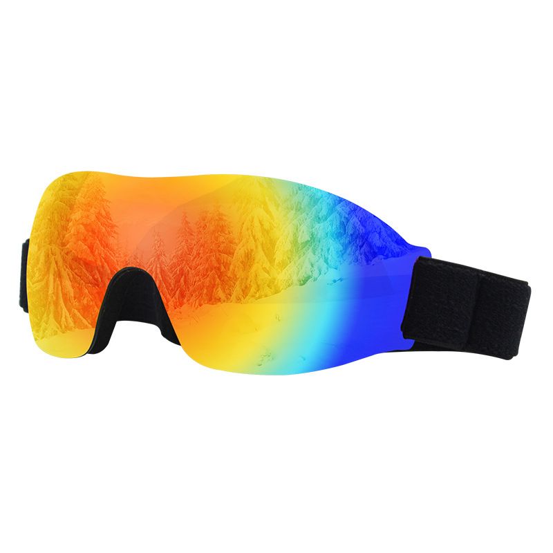 Children's single-layer skiing glasses high-definition colorful snow riding windproof and UV resistant goggles_voghion.com