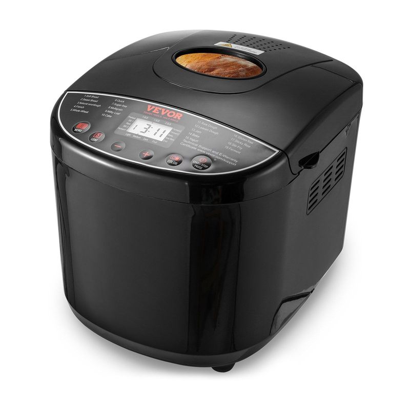 2LB 19-in-1 Bread Maker Automatic Compact Dough Machine Nonstick 3 Crust Colors_voghion.com