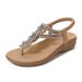 2025 Summer New Rhinestone Beaded Soft Comfortable Vacation Beach Wedge Sandals For Women_voghion.com