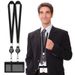 PU ID Card Holder Retractable Buckle Brand Access Control Card Holder With Lanyard Easy Pull Buckle Work Badge_voghion.com