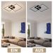 Glitzerlife Deckenlampe LED Deckenleuchte Wohnzimmer - 20W Wohnzimmerlampe Warmweiß Schlafzimmerlampe Modern Design Schwarz Küche Lampe Eckig Deckenbeleuchtung_voghion.com