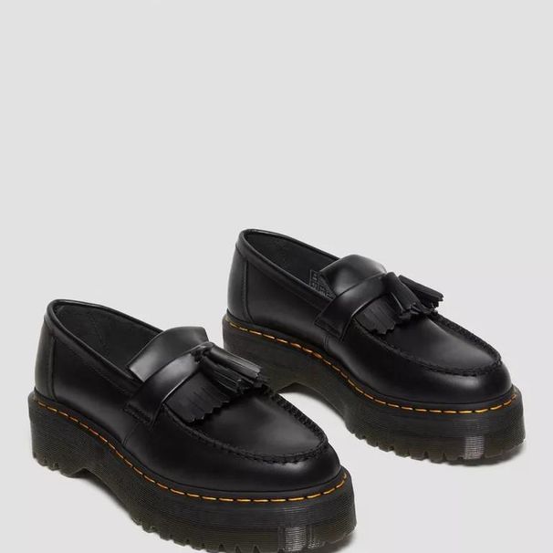 Dámské kožené mokasíny Drma***ns Adrian na platformě s střapci_voghion.com