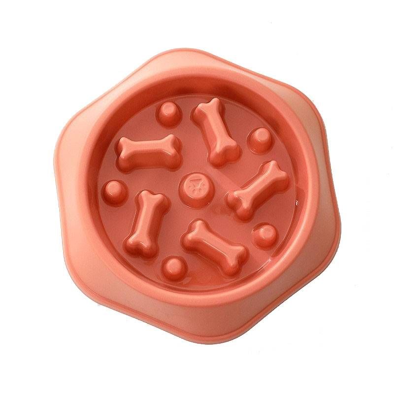 Bone Shape Dog Slow Food Bowl For Small Or Large Dog_voghion.com