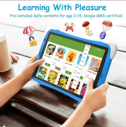 New 10.1 Inch Kids Tablet With Eye Protection, Android OS, 32GB Storage, Dual Camera, WiFi, GPS, Blue_voghion.com