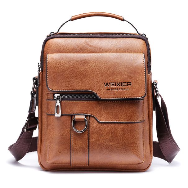 Men's Messenger Bag, Men's Single-shoulder Bag, Vintage Business Backpack, Portable Bag For Outdoor Use, Casual Men's Bag._voghion.com