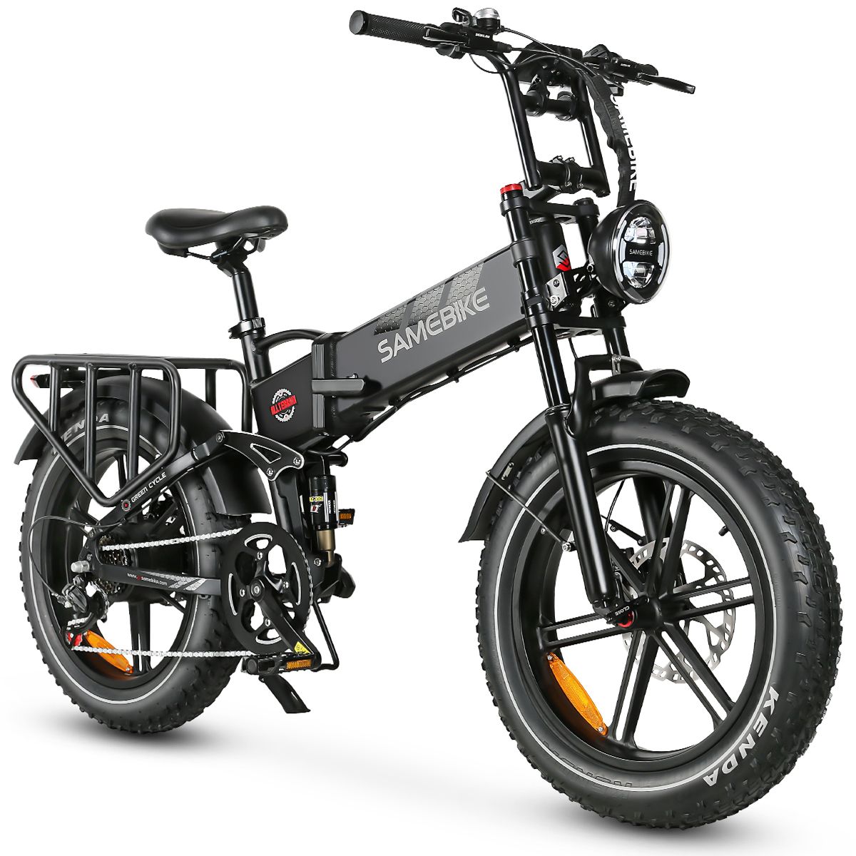 SAMEBIKE Folding Electric Bike, 20'' Fat Tire Electric Bicycle For Adults,48V17AH Battery 1200W Moto,All-terrain E-Bike_voghion.com