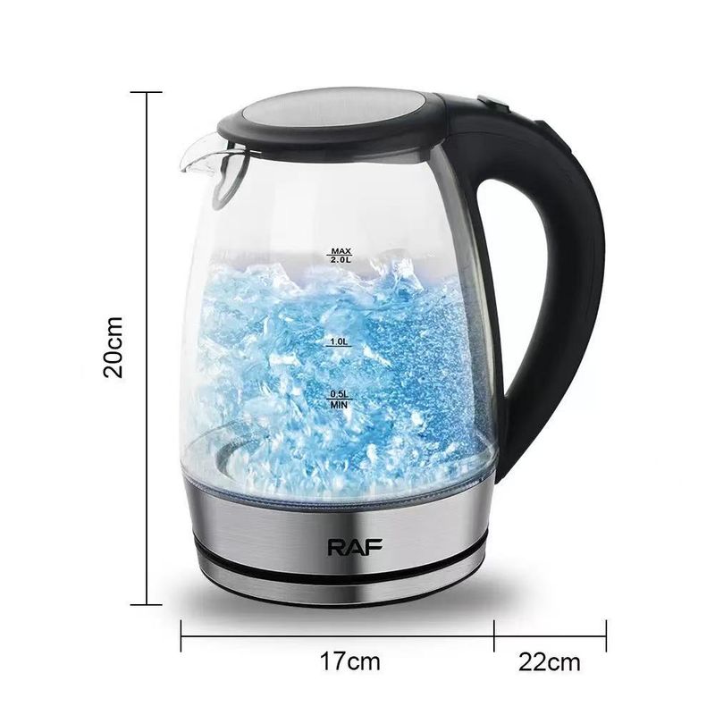 High-quality Borosilicate Glass Blue Light Electric Kettle, Household Health Kettle, Automatic Power-off And Anti-dry-boil Kettle_voghion.com