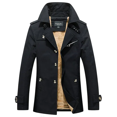 Men's New Autumn And Winter Mid Length Windbreaker Men's Plus Size Cotton Jacket_voghion.com
