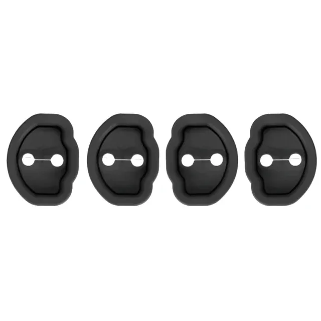 4 pezzi di smorzamento silenzioso in silicone con fibbia di bloccaggio per portiera auto, copertura protettiva anticollisione per Tesla 3 modello Y_voghion.com