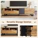 Modern TV Stand For 80'' TV With Double Storage Space, Media Console Table, Entertainment Center With Drop Down Door For Living Room, Bedroom, Home_voghion.com