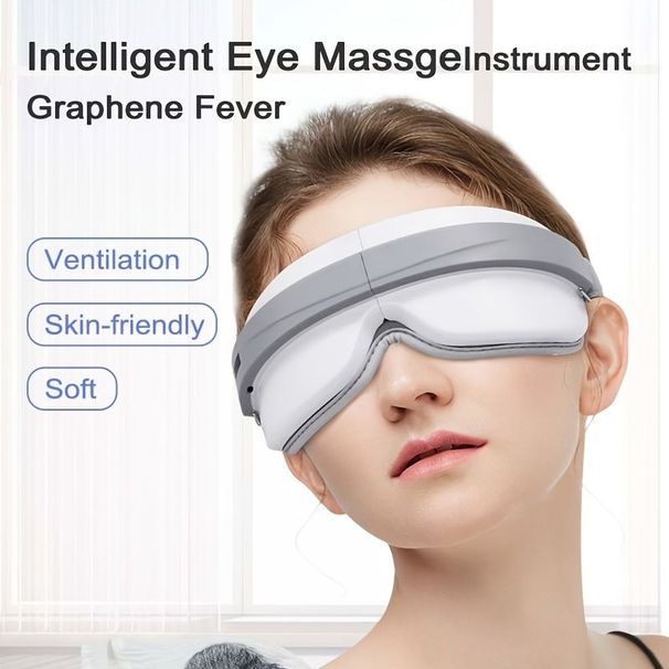 Eye Massager With Heat; BT Music Heated Eyes 1 Massager For Migraines; Relax And Reduce Eye Strain_voghion.com