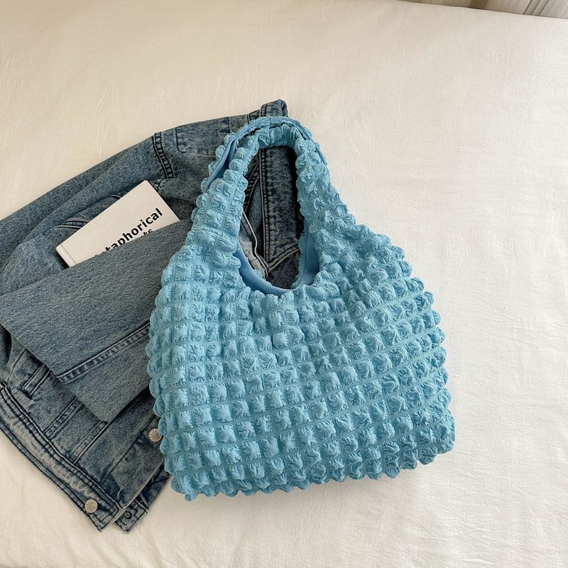 Women's Handle Bags Clouds, Bubbles, Folds, Commuter One-shoulder Vest Bag, Simple Handbag, Large-capacity Messenger Bag_voghion.com