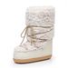 Women's Cozy Winter Boots With Faux Shearling Lining, High-Top Snow Boots For Skiing And Daily Wear, Slip-Resistant Rubber Sole, Lightweight And Warm_voghion.com