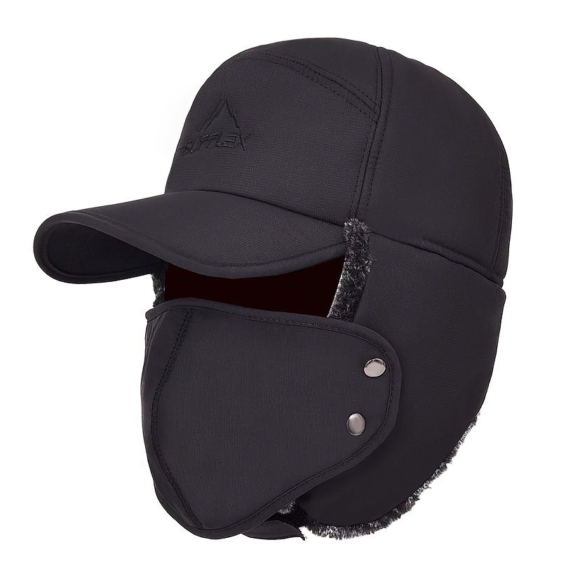 Winter Warm Thicken, Heren Oorklep Cap Zachte Thermische Bonnet Muts Voor Koud Weer_voghion.com
