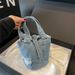 Nuova borsa tote in denim pratica in stile coreano per donna, borsa di nicchia alla moda, borsa piccola versatile_voghion.com