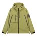 Veste coupe-vent à capuche pour homme - Coupe-vent léger et imperméable pour le printemps et l'automne (vert, kaki, noir)_voghion.com