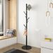 Modern Iron Coat Rack - 1.75m Tall Standing Clothes Hanger With 9 Hooks, Space-Saving Entryway & Bedroom Organizer, Multiple Color Options_voghion.com