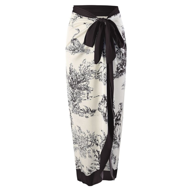 Abbigliamento da donna Costume intero da bagno da donna attillato Slim Retro Sunscreen Gonna lunga Costume da bagno due pezzi Hot Spring_voghion.com