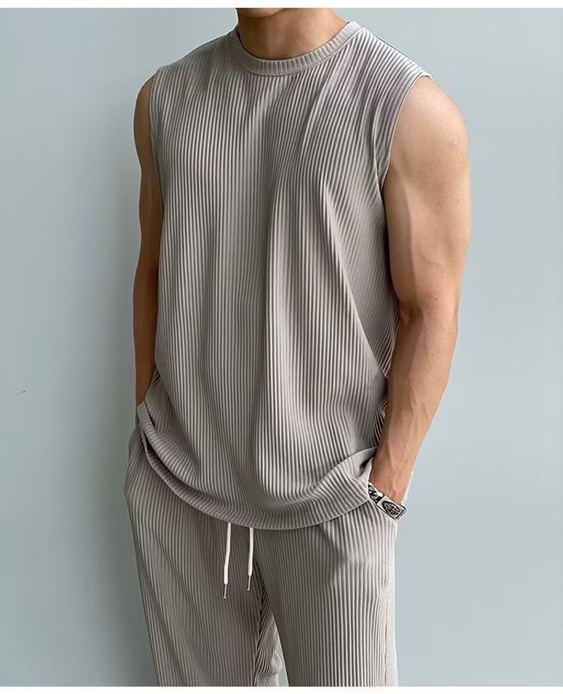 Herrenbekleidung Sportweste Weste Anzug Ärmelloses T-Shirt Herren Sommer Fitness Weste Schnelltrocknende Lose Basketballweste T_voghion.com