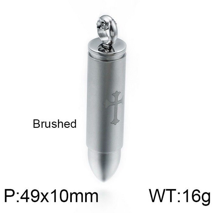 Collana con proiettile da uomo, gioielli per coppie, ciondolo in acciaio al titanio, ciondolo in acciaio inossidabile_voghion.com