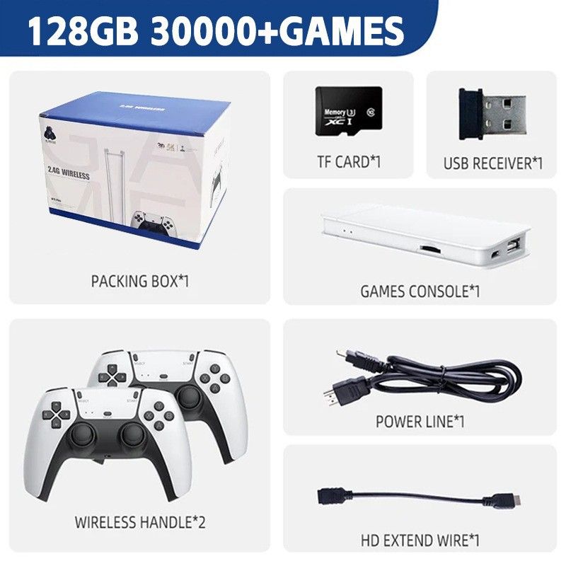Video Game Consoles Game Console Wireless Handle Double HDMI High Definition Retro Arcade Game Console 4K Home Game Console_voghion.com