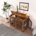 Sliding Door Dog Cage With Partition For Two Puppies, Rustic Brown, 39.37'' W X 25.20'' D X 28.94'' H_voghion.com